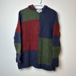 Kerry Traditions Woollen Mills Killarney Ireland Sweater S Colorblock Wool Silk
